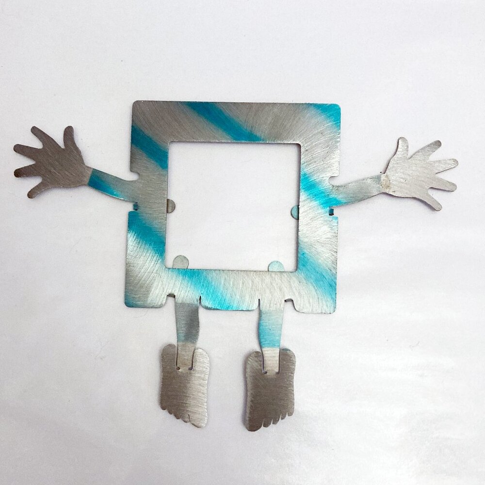 Metal Hug Frame 3in Square Handmade in the UK Great gift for distant family!